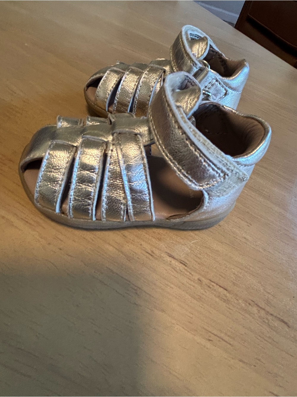 Baby Metallic Gold Fisherman Sandals -Verbauet